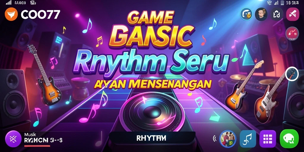 Tampilan antarmuka <strong>COO77</strong> yang memukau dengan alunan musik yang menggugah.
