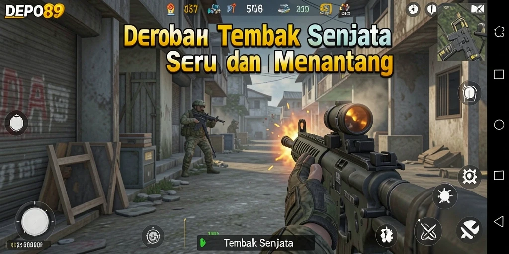 Tampilan antarmuka DEPO89 yang dinamis dan menarik.