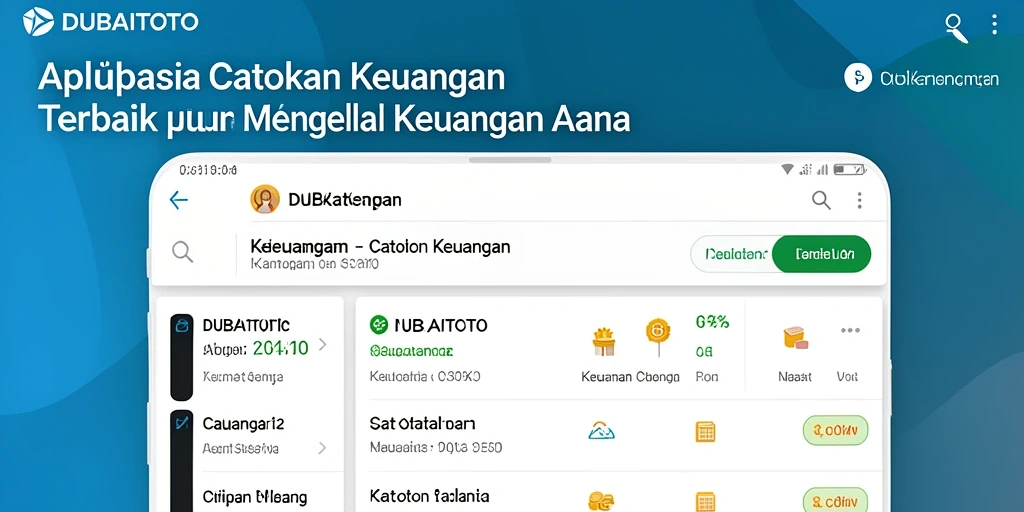 Antarmuka DUBAITOTO yang sederhana dan fungsional untuk Catatan Keuangan.