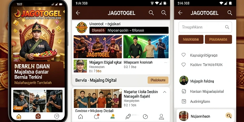 Antarmuka aplikasi JAGOTOGEL yang modern dan informatif.